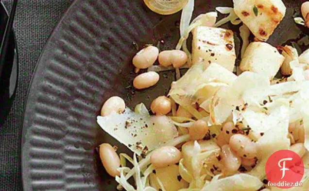 Kohl mit weißen Bohnen, Rüben und Pecorino