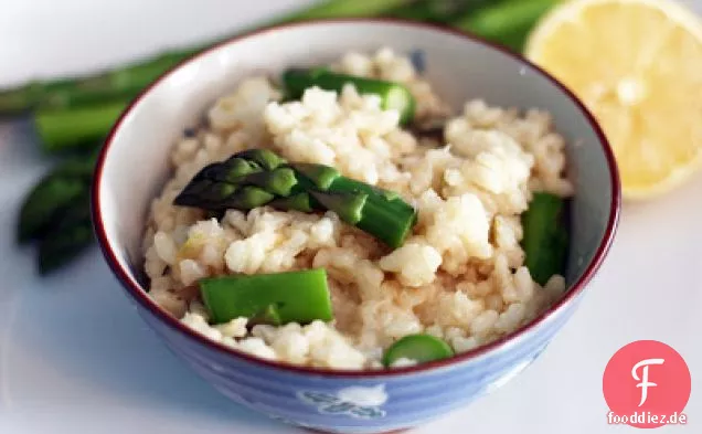 Zitronen-schnittlauch-Spargel-Risotto