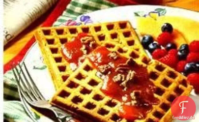 Nussige Kürbiswaffeln
