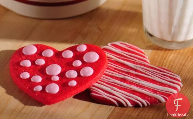 Valentines aus weißer Schokolade