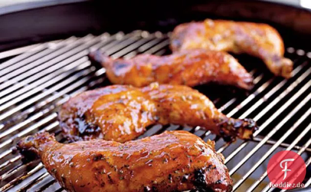 Gegrilltes Hähnchen mit Sriracha-Glasur