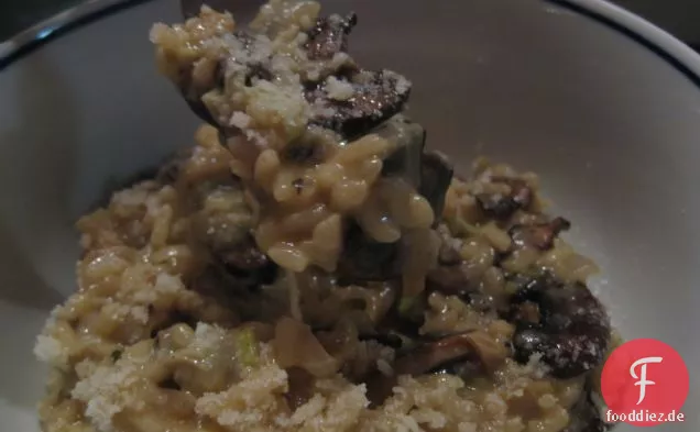 Pilzrisotto mit cremigem Lauch