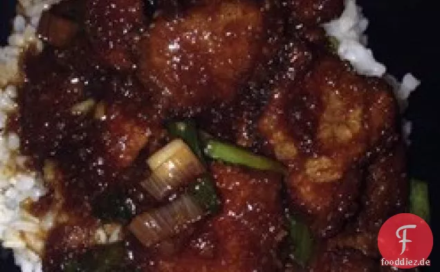 Mongolisches Rindfleisch und Frühlingszwiebeln