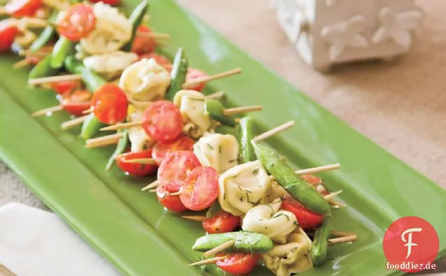 Senf-Dill-Tortellini-Salatspieße