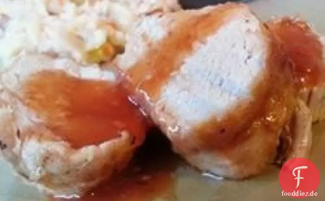 Ahorn gebackener Schweinelendenbraten