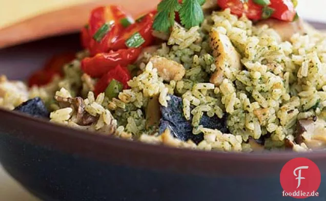 Korianderreis mit Hühnchen