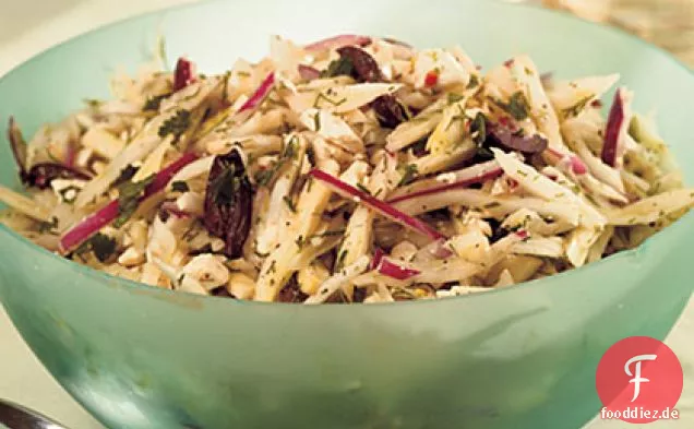 Fenchel, Feta und Kalamata-Krautsalat