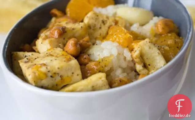 Ingwer Mandarinenreis mit Cashew-Tofu