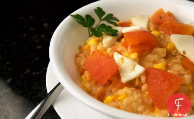 Gebratene Tomaten & Ziegenkäse Risotto