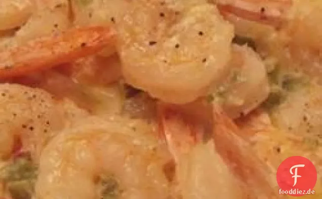 Würzige Garnelen in Sahnesauce