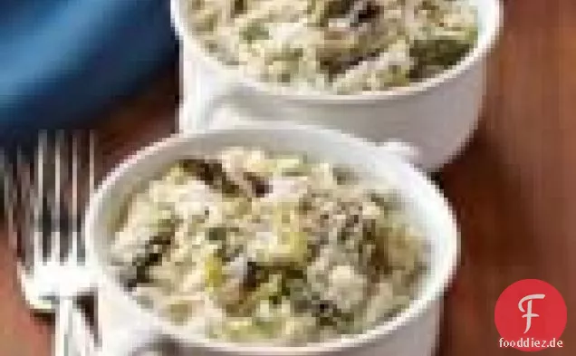 Gebackenes Risotto Mit Gegrilltem Spargel