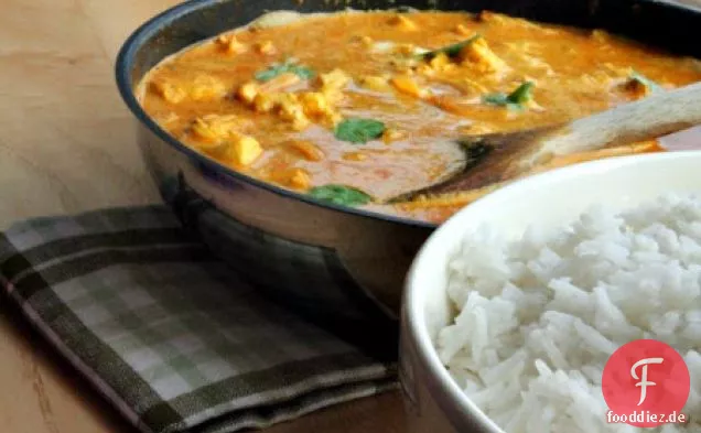 Fisch ist das Gericht Herausforderung 4: Schellfischcurry