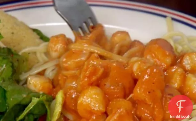 Bubbas cremige, würzige Meeresfrüchte-Pasta
