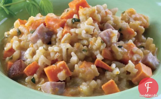 Schinken-Süßkartoffel-Risotto