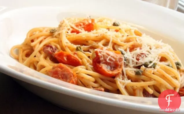 Cremige Tomaten-Kapern-Spaghetti