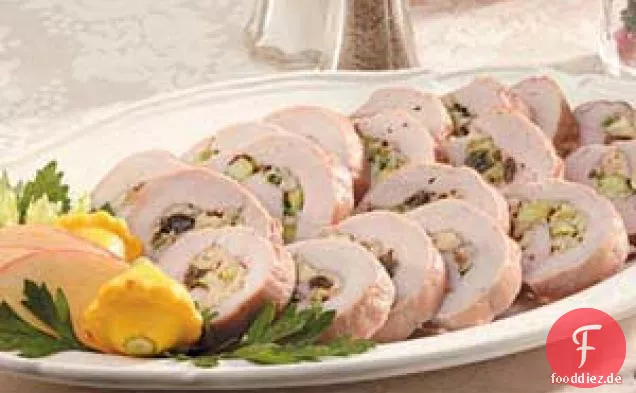 Apfel-gefüllter Schweinebraten