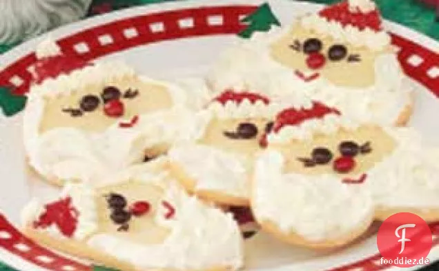 Weihnachtsmann-Zuckerkekse