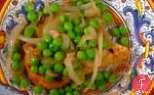 Erbsen mit Schinken: Piselli al Prosciutto