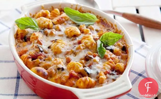 Italienischer Auberginen-Gnocchi-Auflauf