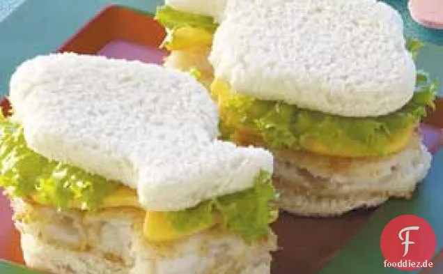 Lustige Fischsandwiches