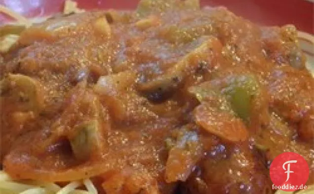 Einfache italienische Wurstspaghetti