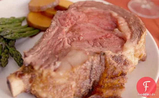 Kinderleichter stehender Rippenbraten mit Pfannensauce