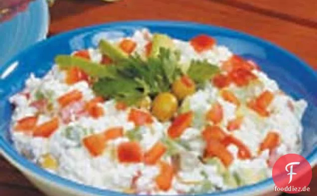 Hüttenkäse-Gemüsesalat