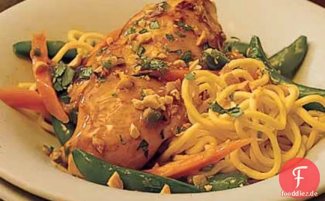 Gingered Huhn mit Nudeln
