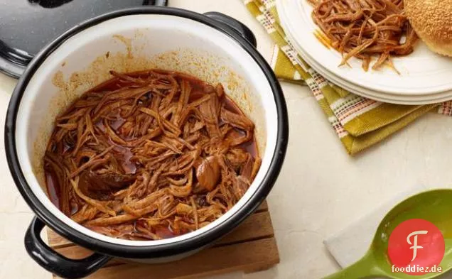 Pikantes Pop-Pulled-Schweinefleisch