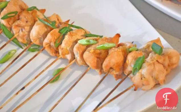 Hähnchenspieße mit Ingwer und Ananas