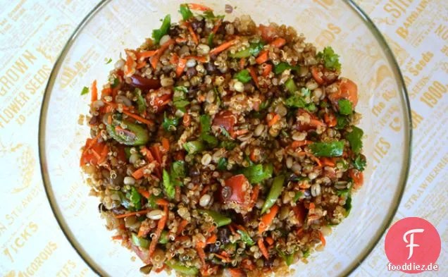 Curry Quinoa & gekeimter Bohnensalat