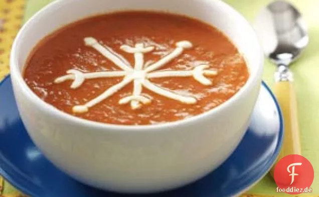 Schneeflocken-Tomatensuppe