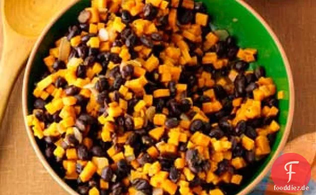 Schwarze Bohnen-Süßkartoffel-Pfanne