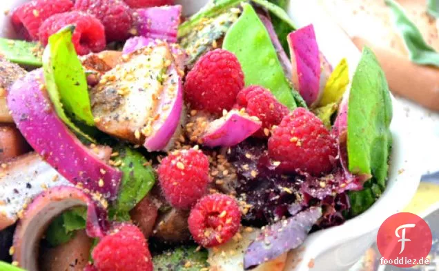 Sweet N' Spicy Himbeersalat mit Honig Vinaigrette