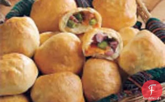 Spargel-Schinken-Käse-Brötchen