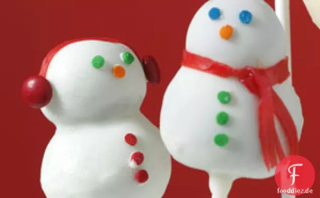 Schneemann Cake Pops