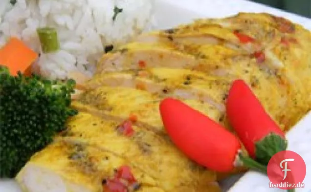 Thailändisches gegrilltes Hähnchen mit Chili-Dip-Sauce