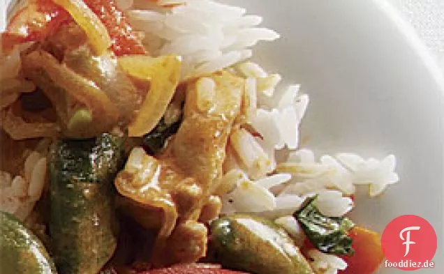 Thai Rotes Curry mit Huhn & Gemüse