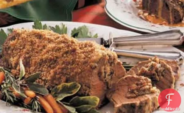 Mit Pilzen gefülltes Filet