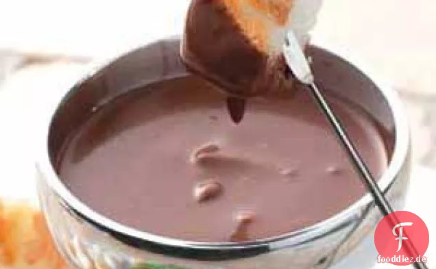 Dunkles Schokoladenfondue