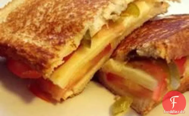 Gebratenes grünes Tomatensandwich