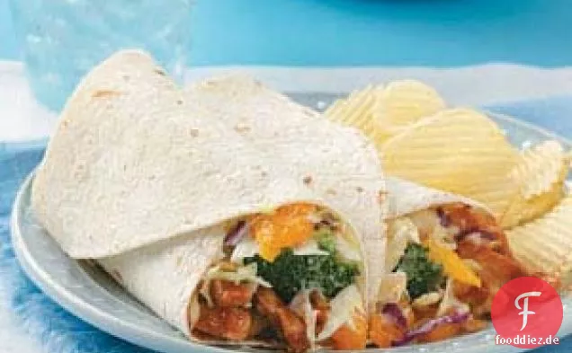 Orangen-Hähnchen-Wraps
