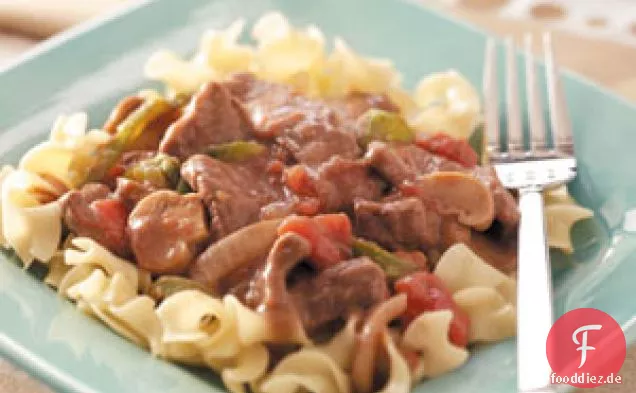 Ersticktes rundes Steak
