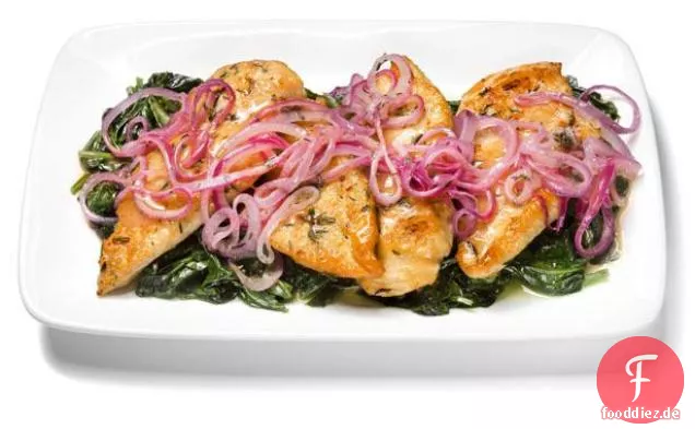 Vierstufiges Zitronen-Zwiebel-Huhn