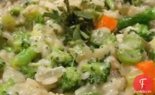 Smaragdgrünes Risotto