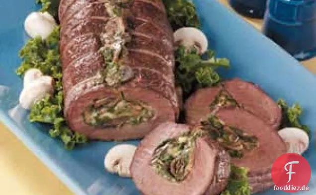 Mit Pilzen gefülltes Rinderfilet