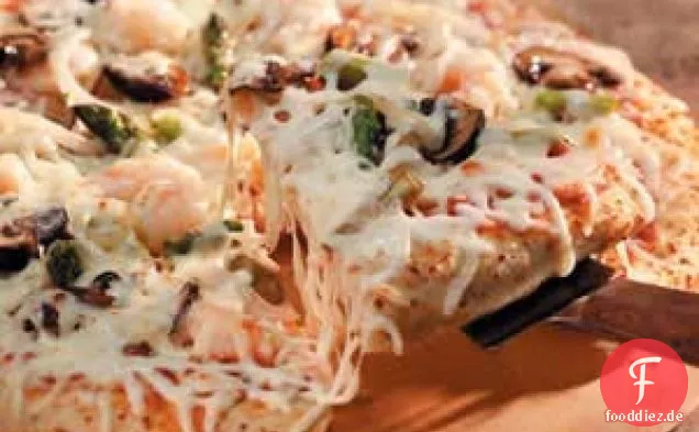 Shrimp 'n' Vegetarische Pizza