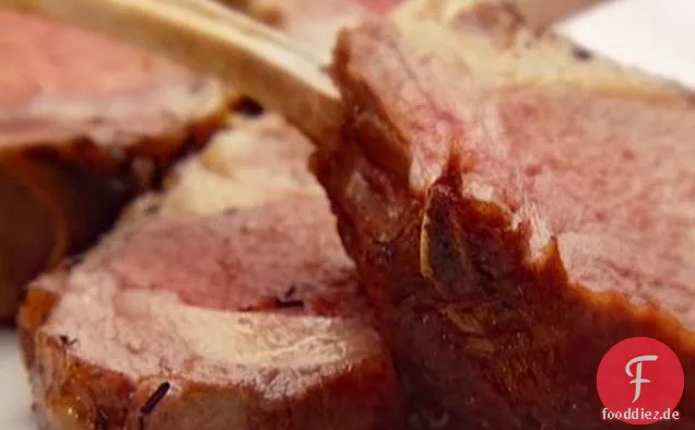 Knuspriges Lammkarree mit Honig und Mascarpone
