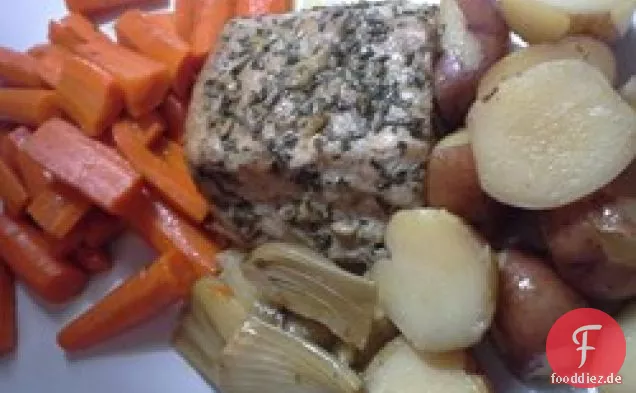 Gesündere gebratene Schweinelende