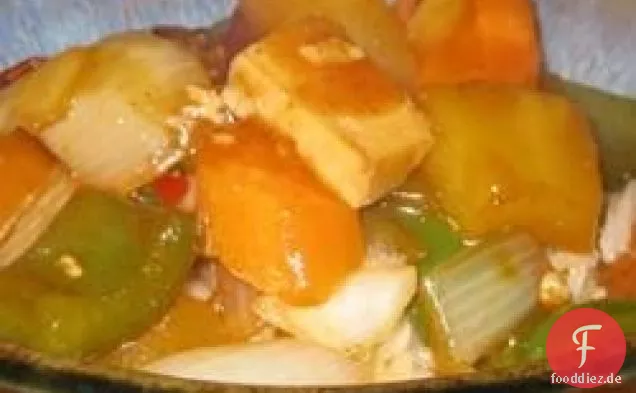 Teriyaki-Tofu mit Ananas